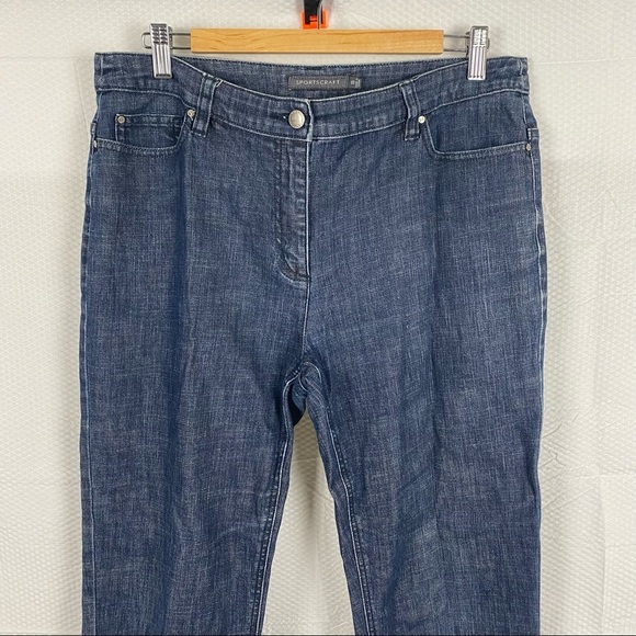 Men's Sportcraft Size 13 W 32 L 36 Dark Wash Blue Crop Denim Pant Jeans - Picture 6 of 12